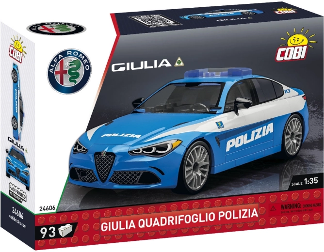 Κατασκευαστικό σετ COBI Alfa Romeo Giulia Quadrifoglio Polizia 1:35