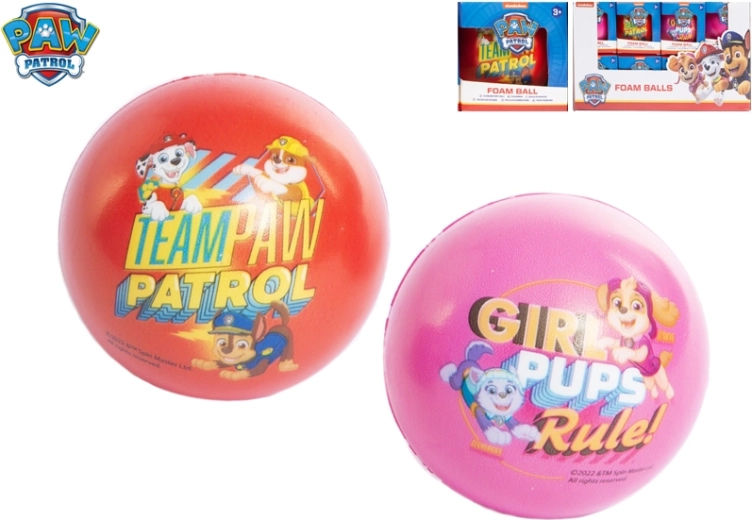 Αφρώδης μπάλα PAW PATROL 7,5 cm για παιδιά