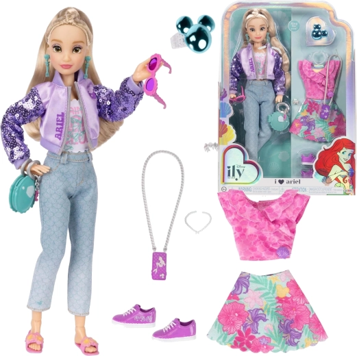 Disney ILY 4Ever μοντέρνα κούκλα εμπνευσμένη από την ARIEL από το παραμύθι Η Μικρή Γοργόνα, σετ ρούχων και αξεσουάρ 30 cm