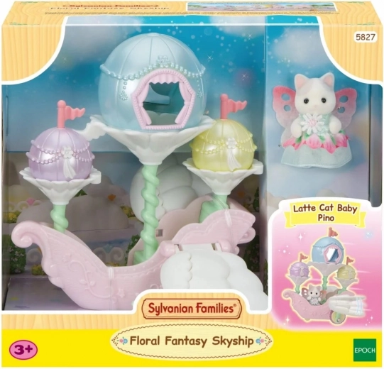 Ιπτάμενο όχημα νεραϊδών των λουλουδιών SYLVANIAN FAMILIES με νεράιδα-γατάκι