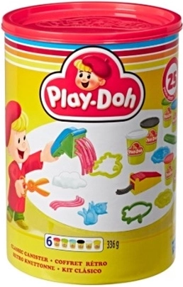Play-Doh κλασικό ρετρό κουτί με σετ 25 τεμαχίων