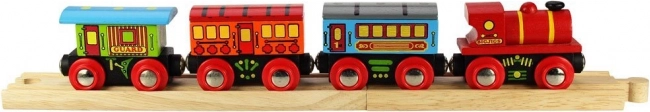 Bigjigs Rail επιβατικό τρένο με 2 ράγες