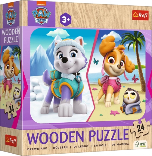 Ξύλινο παζλ 24 κομματιών κοριτσάκια Paw Patrol