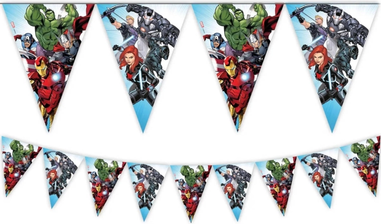 Σημαιάκια-γκερλάντα Procos Avengers 2,3 m (9 σημαιάκια)