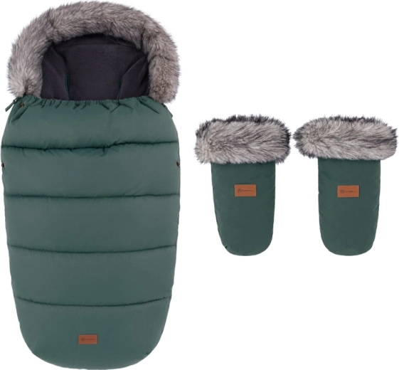 Petite&Mars χειμερινός υπνόσακος καροτσιού Comfy 4v1 με γάντια Fjora Veritable Khaki