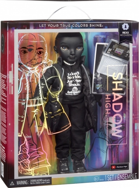 Κούκλα Shadow High Rexx McQueen με φορητό υπολογιστή και τηλέφωνο