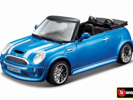 Bburago Mini Cooper S Cabriolet 1:32 μπλε μεταλλικό