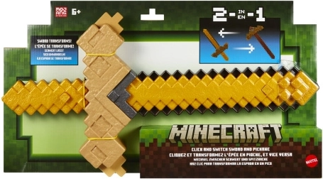 Minecraft μεταμορφούμενο σπαθί και αξίνα 2σε1