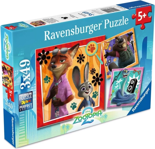 Παζλ RAVENSBURGER Zootropolis: Πόλη των Ζώων 3×49 κομμάτια
