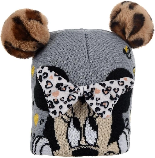 Γκρι σκουφάκι Minnie με φλις επένδυση