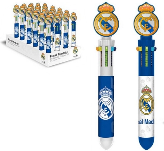 Στυλό διαρκείας REAL MADRID με 6 χρώματα και 3D topper