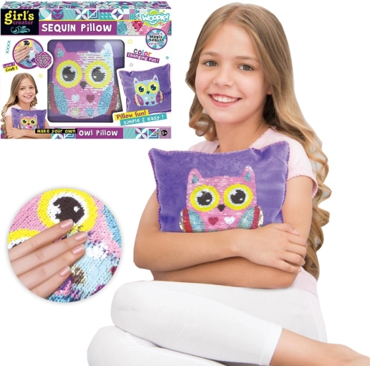 Woopie Art & Fun δημιουργικό σετ για την κατασκευή μαξιλαριού με κουκουβάγια