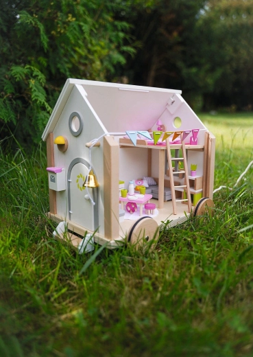 Tiny House Hygge – ξύλινο κουκλόσπιτο σε ρόδες - 1 τεμάχιο