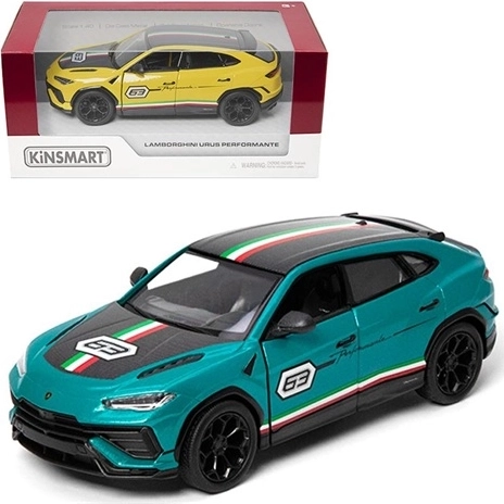 Μεταλλικό μοντέλο Lamborghini Urus Performante σε αγωνιστικό σχεδιασμό