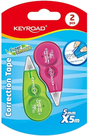 Διορθωτική ταινία KEYROAD Mini 5 mm × 5 m, 2 τεμ.