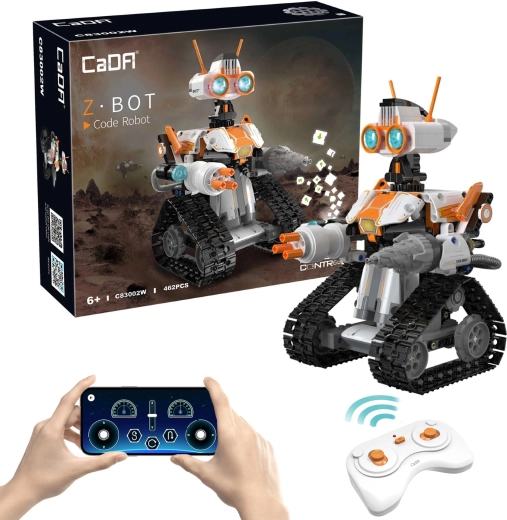 CaDA z.BOT Code Robot ρομπότ προγραμματισμού με τηλεχειρισμό και LED φώτα