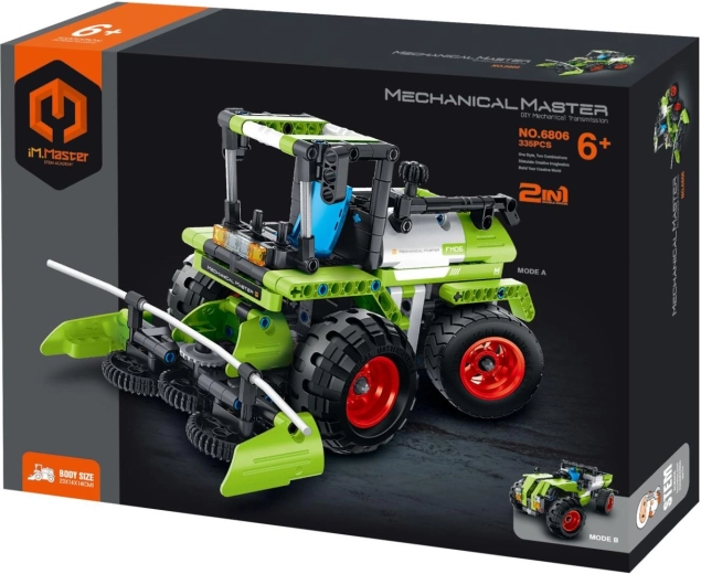 Σετ κατασκευής iMaster Mechanical Master θεριζοαλωνιστική μηχανή και όχημα παντός εδάφους 2 σε 1, 335 τεμάχια