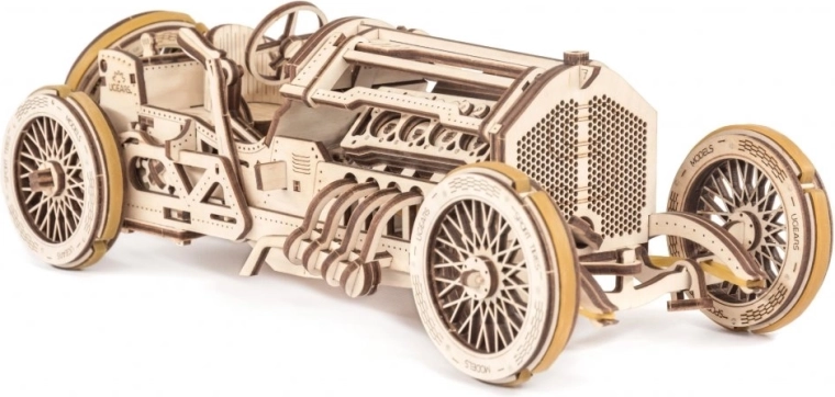 Ugears 3D ξύλινο μηχανικό παζλ U9 αγωνιστικό αυτοκίνητο Grand Prix