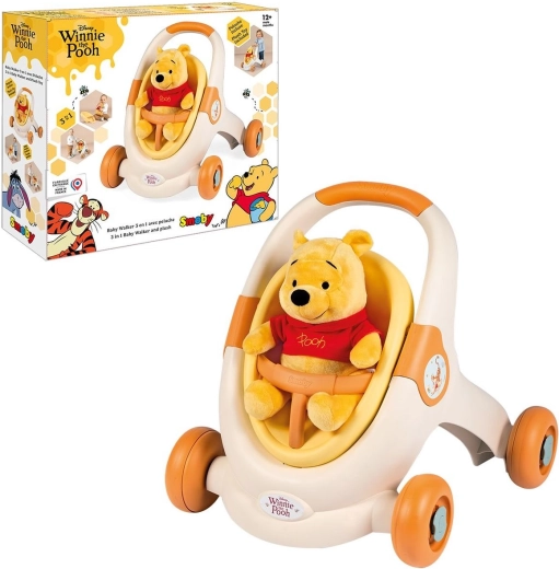 Περπατούρα Winnie the Pooh 3 σε 1 με λούτρινο παιχνίδι