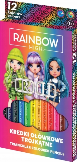 Τριγωνικές ξυλομπογιές 12 τεμ. ASTRA RAINBOW HIGH