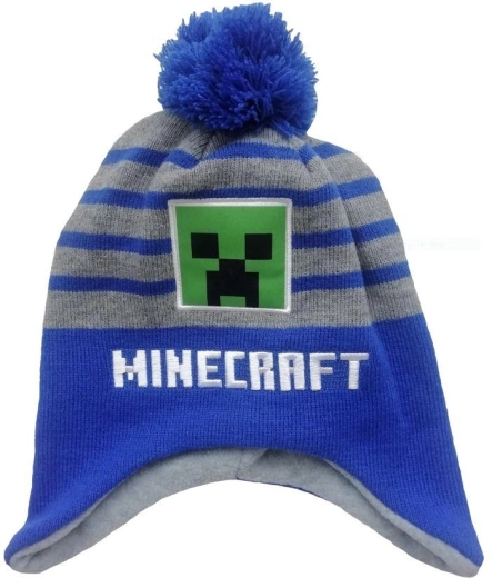 Σκούφος Minecraft γκρι-μπλε