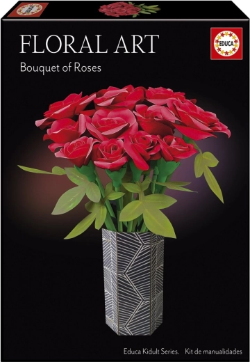 Educa 3D παζλ Floral Art: κόκκινο τριαντάφυλλο