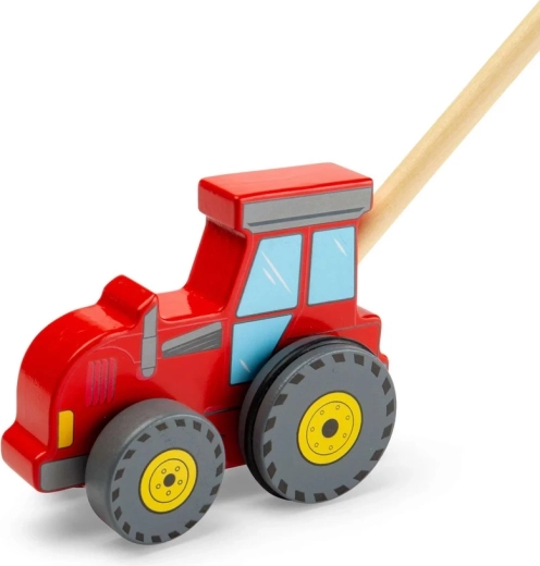Bigjigs Toys ξύλινο τρακτέρ-οχηματάκι ώθησης