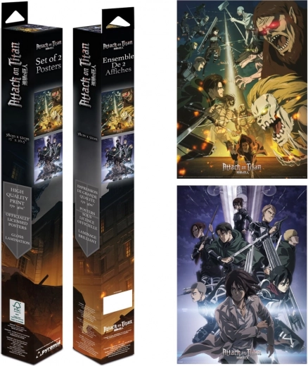 Σετ μίνι αφισών Attack on Titan (2 τεμ., 38 × 52 cm)