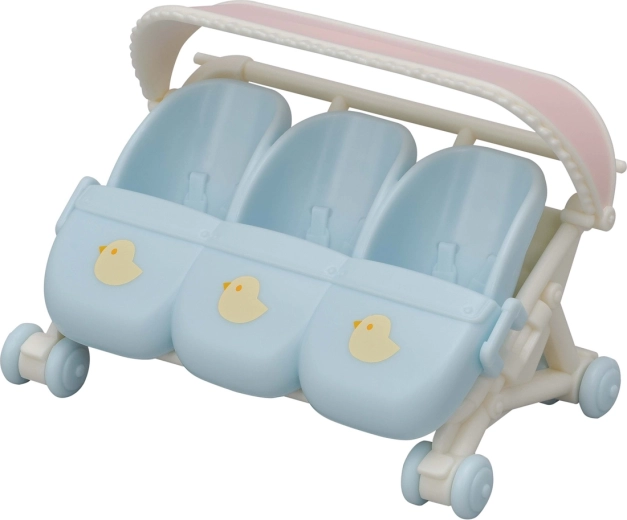 Καρότσι για τρίδυμα Sylvanian Families