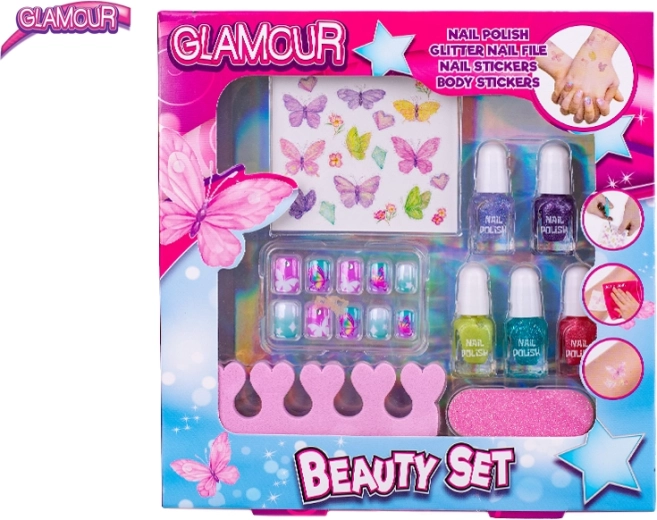 Glamour σετ ομορφιάς για παιδιά – βερνίκια νυχιών και αυτοκόλλητα