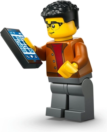 Μινιφιγούρα οδηγού με smartphone