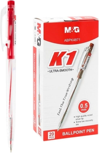 Στυλό διαρκείας M&G K1 0,5 mm – κόκκινο μελάνι