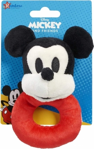 Λούτρινη κουδουνίστρα MICKEY MOUSE σε κρίκο