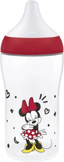 Μπιμπερό NUK Perfect Match με έλεγχο θερμοκρασίας Disney Minnie 260 ml κόκκινο