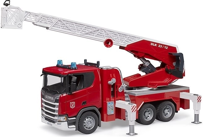 Παιδικό πυροσβεστικό όχημα Scania με περιστρεφόμενη σκάλα και πυροσβεστικό κανόνι νερού