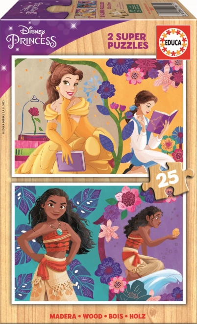 Ξύλινο παζλ Educa Disney Πριγκίπισσες 25 κομμάτια
