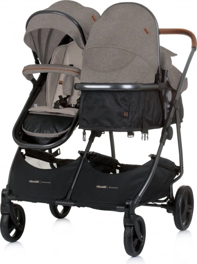 Chipolino καρότσι για δίδυμα Duo Smart Tiramisu 2σε1