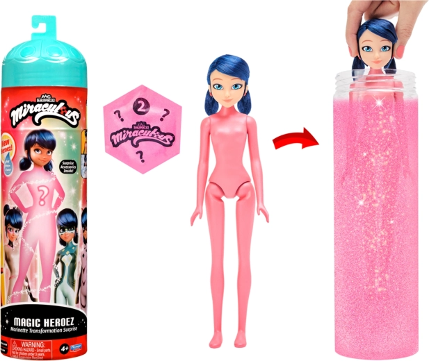 Miraculous Magic Heroez κούκλα Marinette με μαγική μεταμόρφωση και αξεσουάρ