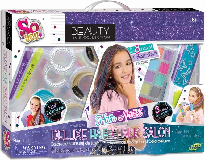 Tasia deluxe κομμωτήριο μαλλιών για παιδιά – σετ 8 πολύχρωμων κομμωτικών εργαλείων