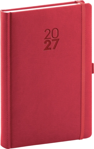 Notique Ημερήσιο ημερολόγιο Diamante 2027 κόκκινο 15 × 21 cm