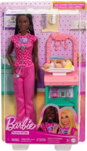 Barbie παιδίατρος με σκούρα μαλλιά