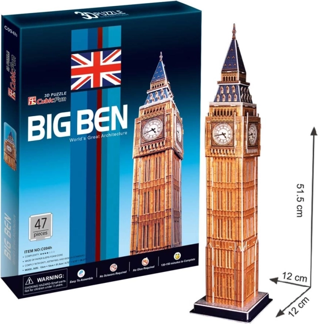 CUBICFUN 3D παζλ Big Ben 44 κομμάτια