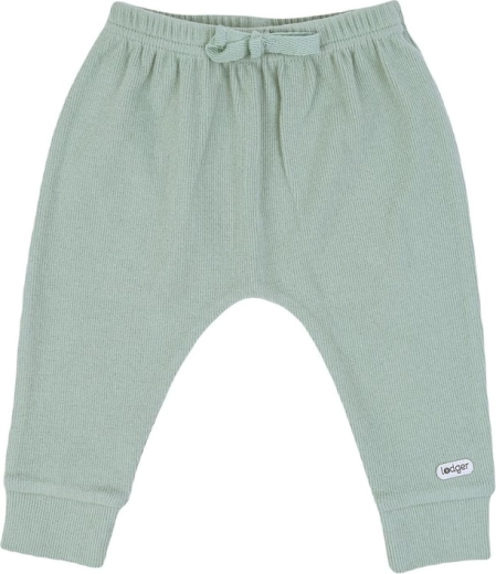 Lodger παιδικό παντελόνι φόρμας jogger nomad rib silt green, μέγεθος 56