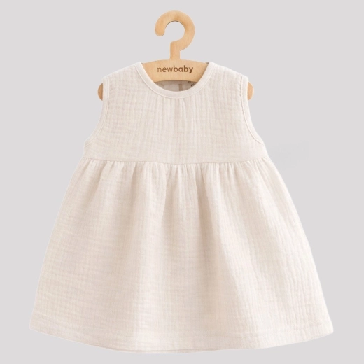 Μουσελίνα βρεφικό φόρεμα New Baby Ella linen