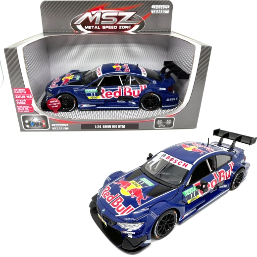 Μεταλλικό μοντέλο BMW M4 DTM Red Bull με φώτα και ήχο 1:24