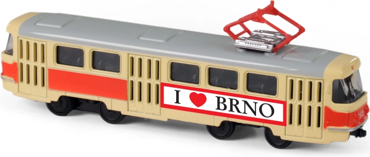 Μεταλλικό ρετρό τραμ BRNO 16 cm 1:87