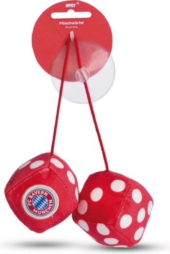 Λούτρινα ζάρια αυτοκινήτου Nici Green FC Bayern München 4 cm