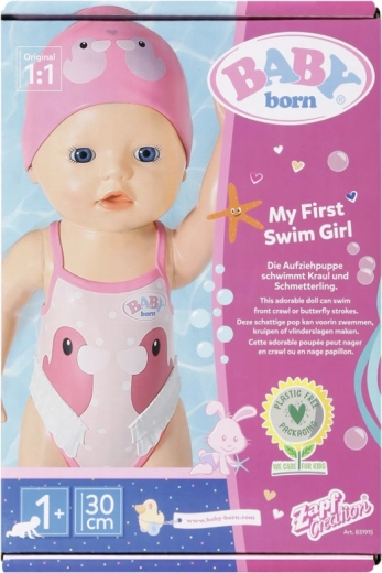 BABY born My First Κολυμβήτρια – κούκλα που κολυμπά για παιχνίδια στο νερό 30 cm