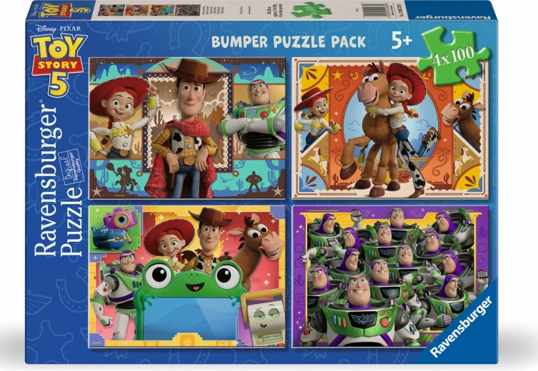 Παζλ Ravensburger Toy Story: Η Ιστορία των Παιχνιδιών 5 – 4x100 κομμάτια