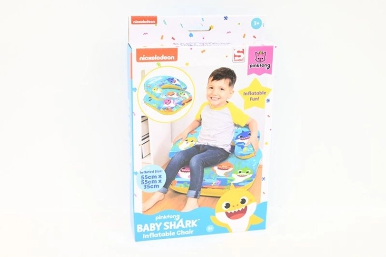 Φουσκωτή παιδική πολυθρόνα Baby Shark 55 × 55 × 35 cm